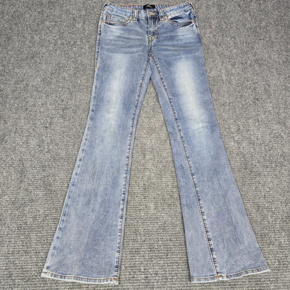 True Religion Becca Jeans Womens 27x33 Light Wash Mid Rise Bootcut Y2K